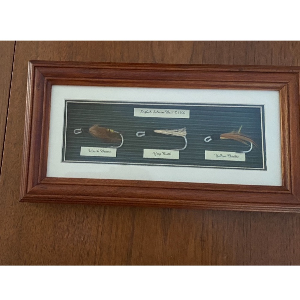 Antique 1900 Fly Fishing Lures Framed in Shadow Box - Picture 3 of 15